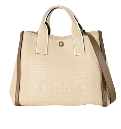 Carry Medium Tote, £595, Handbags, Beige, Canvas, Front view